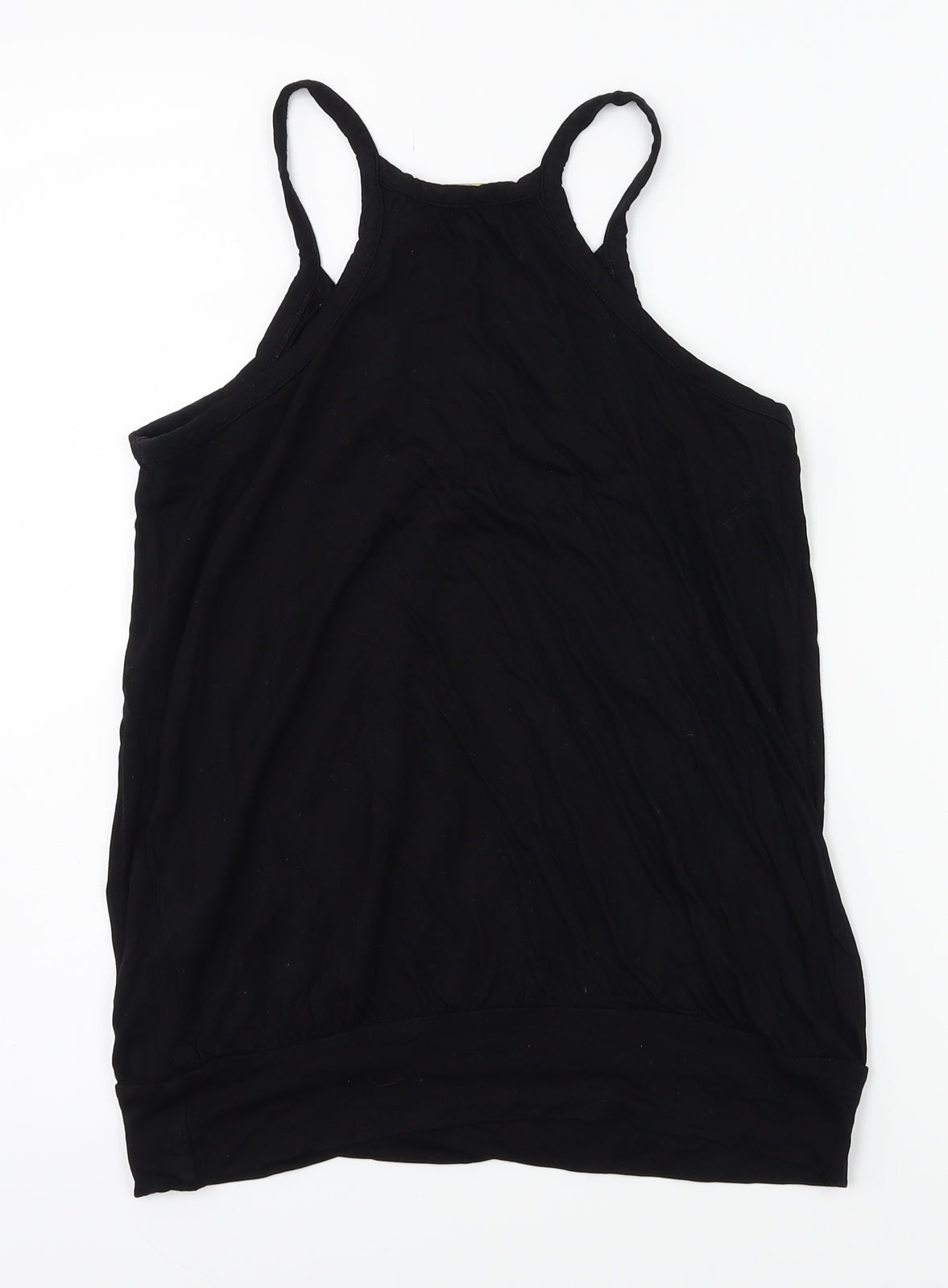 Womens UK Size 10 Topshop Black Basic Tank