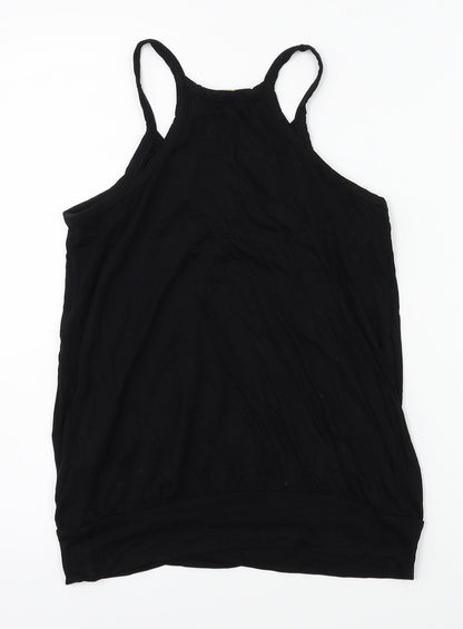 Womens UK Size 10 Topshop Black Basic Tank