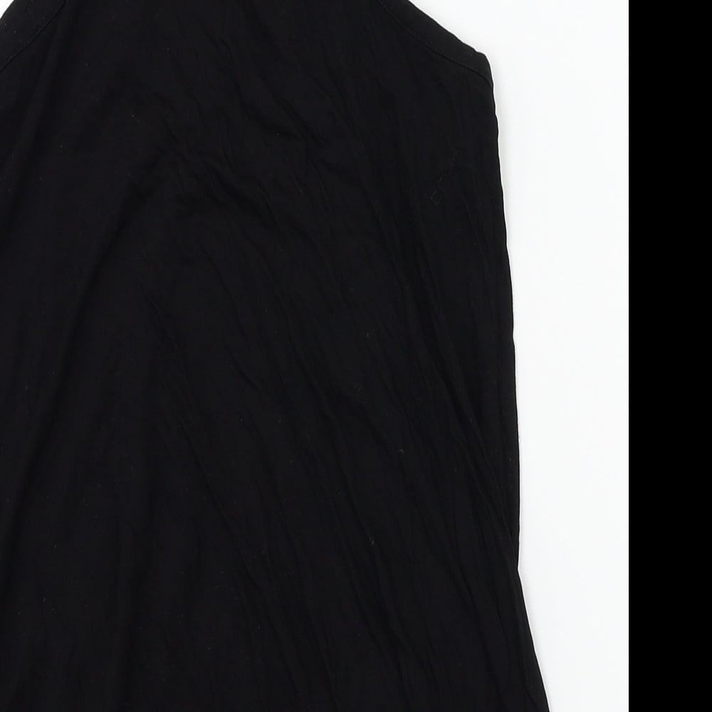 Womens UK Size 10 Topshop Black Basic Tank