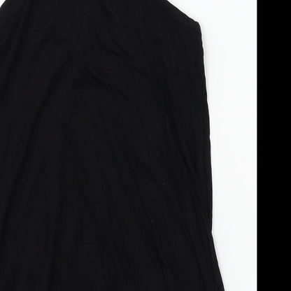 Womens UK Size 10 Topshop Black Basic Tank