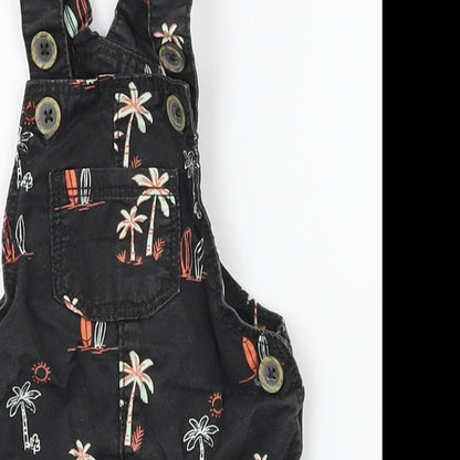 FRED & FLO Boys Black   Dungaree One-Piece Size 0-3 Months