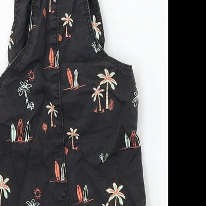 FRED & FLO Boys Black   Dungaree One-Piece Size 0-3 Months
