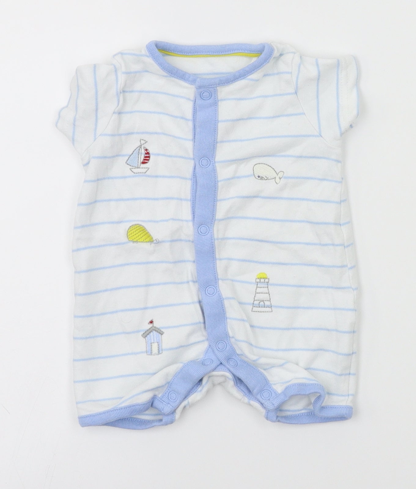 Mini Club  White Striped  Babygrow One-Piece Size Newborn
