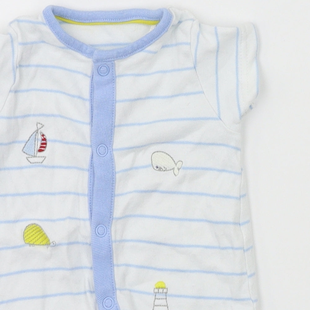 Mini Club  White Striped  Babygrow One-Piece Size Newborn