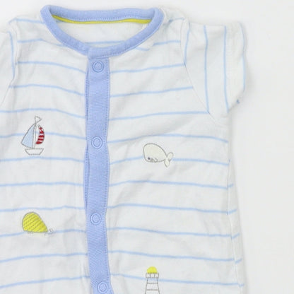 Mini Club  White Striped  Babygrow One-Piece Size Newborn