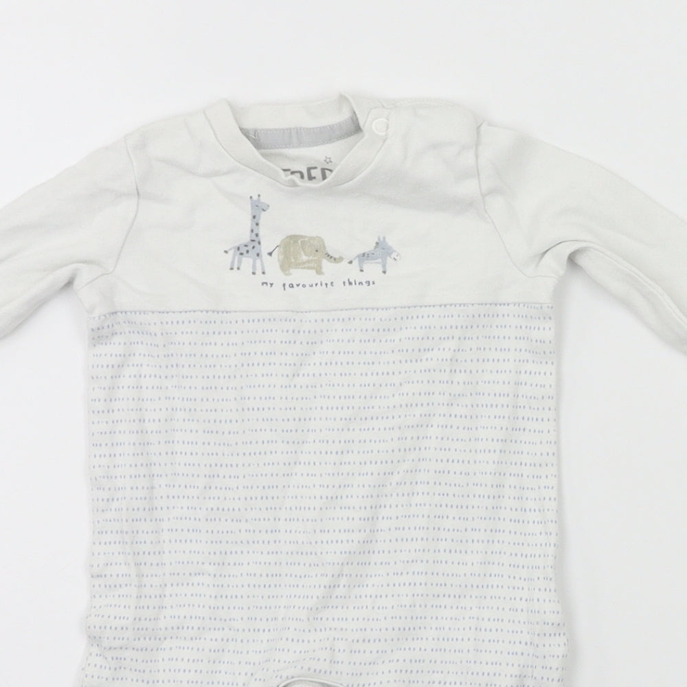 FRED & FLO  White   Babygrow One-Piece Size 0-3 Months