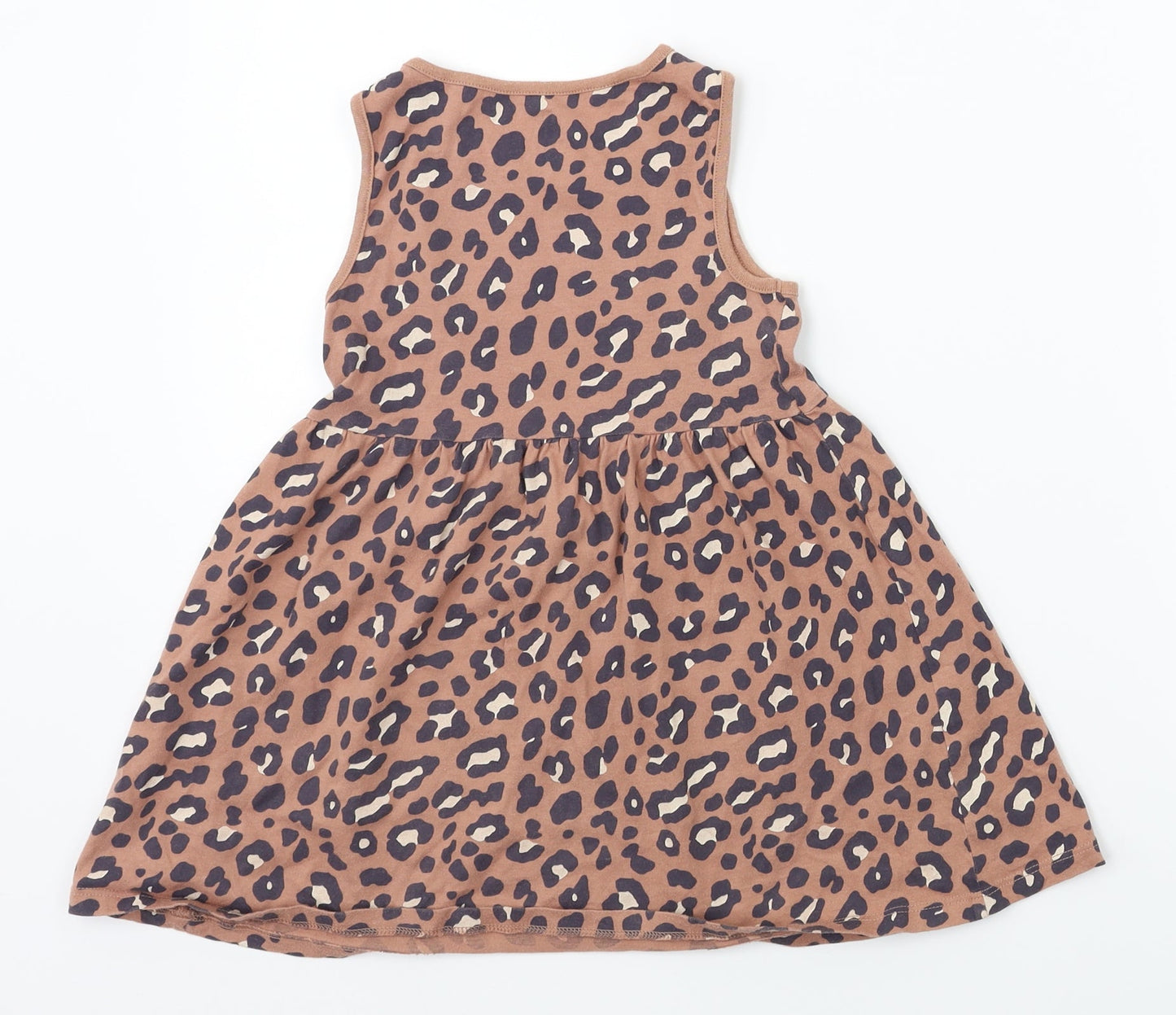 F&F Girls Beige Animal Print  Tennis Dress  Size 4-5 Years