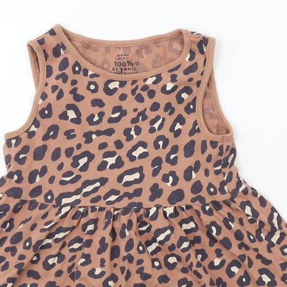 F&F Girls Beige Animal Print  Tennis Dress  Size 4-5 Years