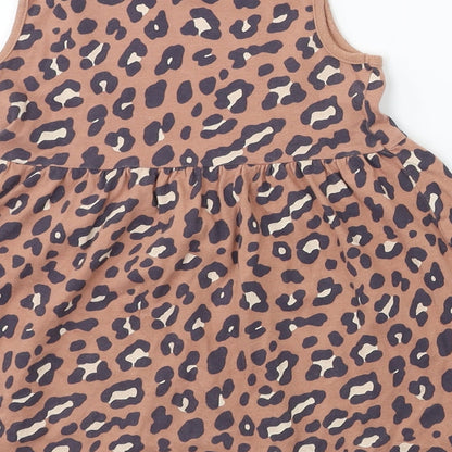F&F Girls Beige Animal Print  Tennis Dress  Size 4-5 Years