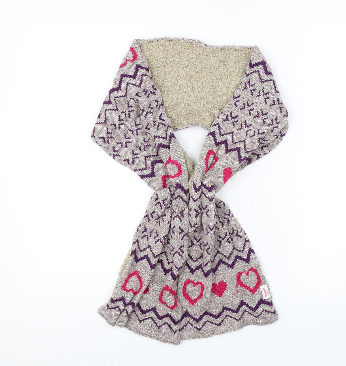 Front view of Tottie unisex purple scarf