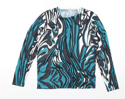 Text Womens Blue   Pullover Jumper Size S