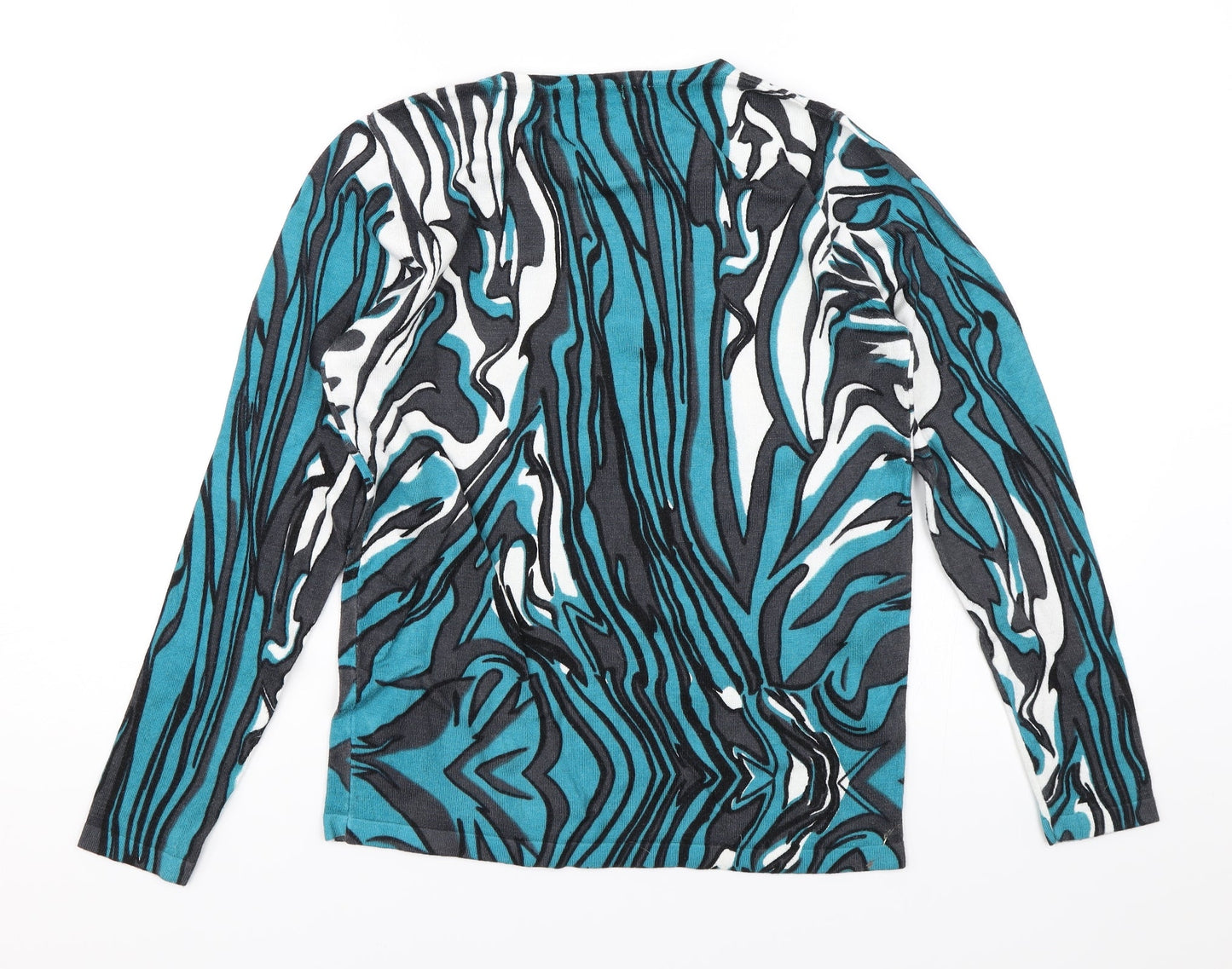 Text Womens Blue   Pullover Jumper Size S