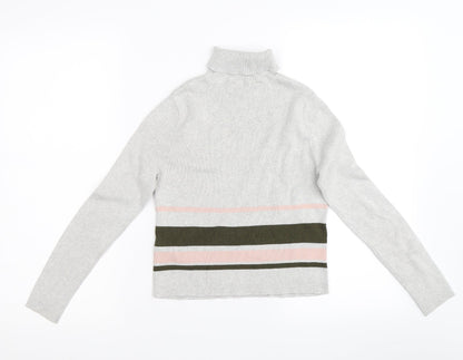 915 Generation Girls Grey Striped  Pullover Jumper Size 12-13 Years