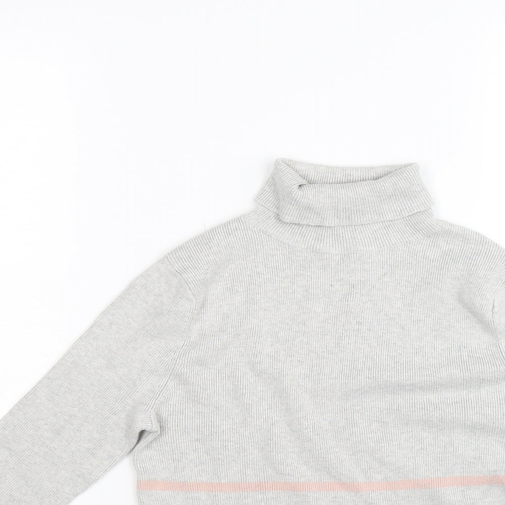915 Generation Girls Grey Striped  Pullover Jumper Size 12-13 Years