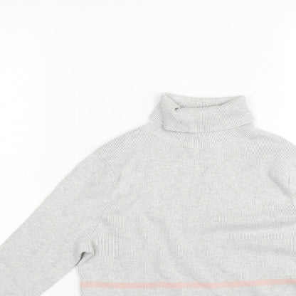 915 Generation Girls Grey Striped  Pullover Jumper Size 12-13 Years