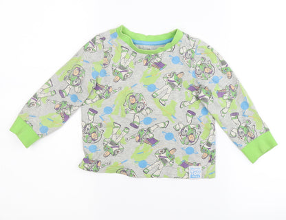 Disney Boys Grey Solid   Pyjama Top Size 2-3 Years