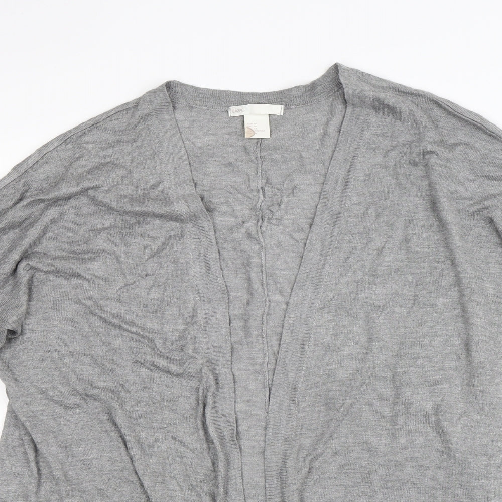 H&M Womens Grey   Cardigan Jumper Size M
