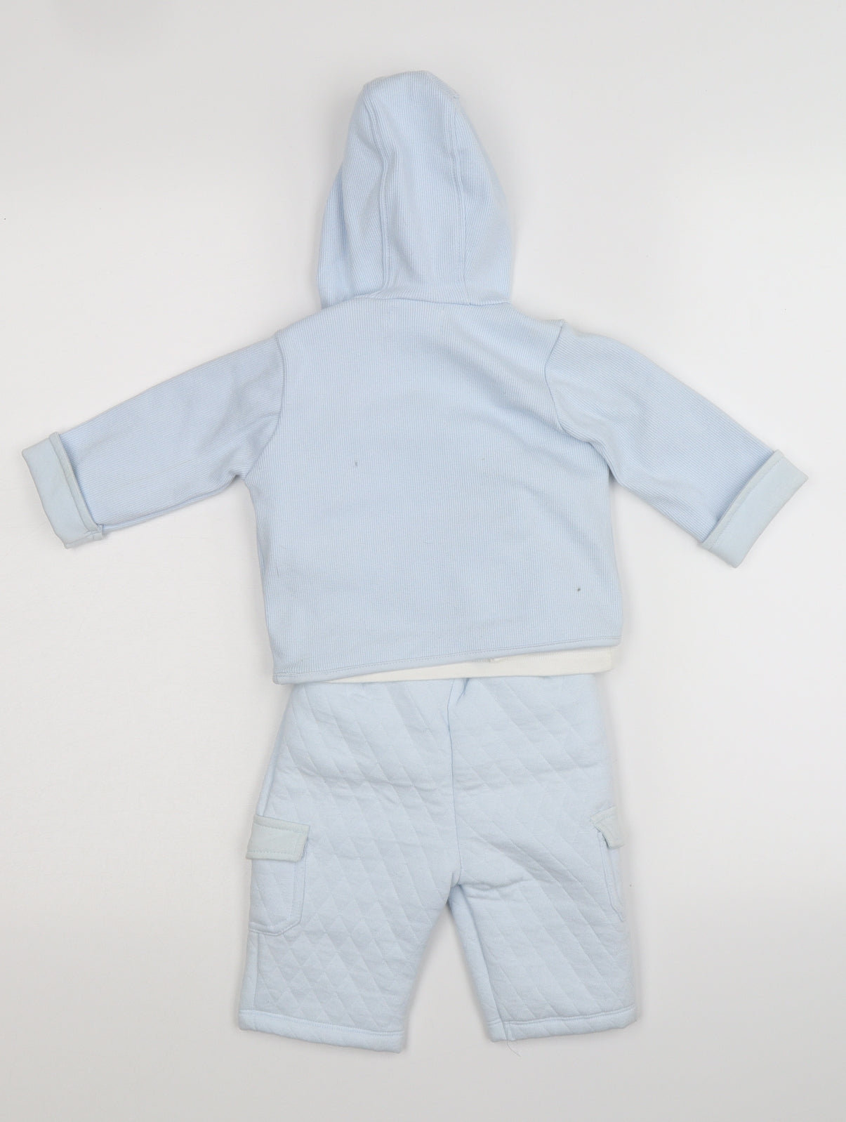kris x kids Boys Blue Solid  Babydoll Pyjama Set Size 0-3 Months
