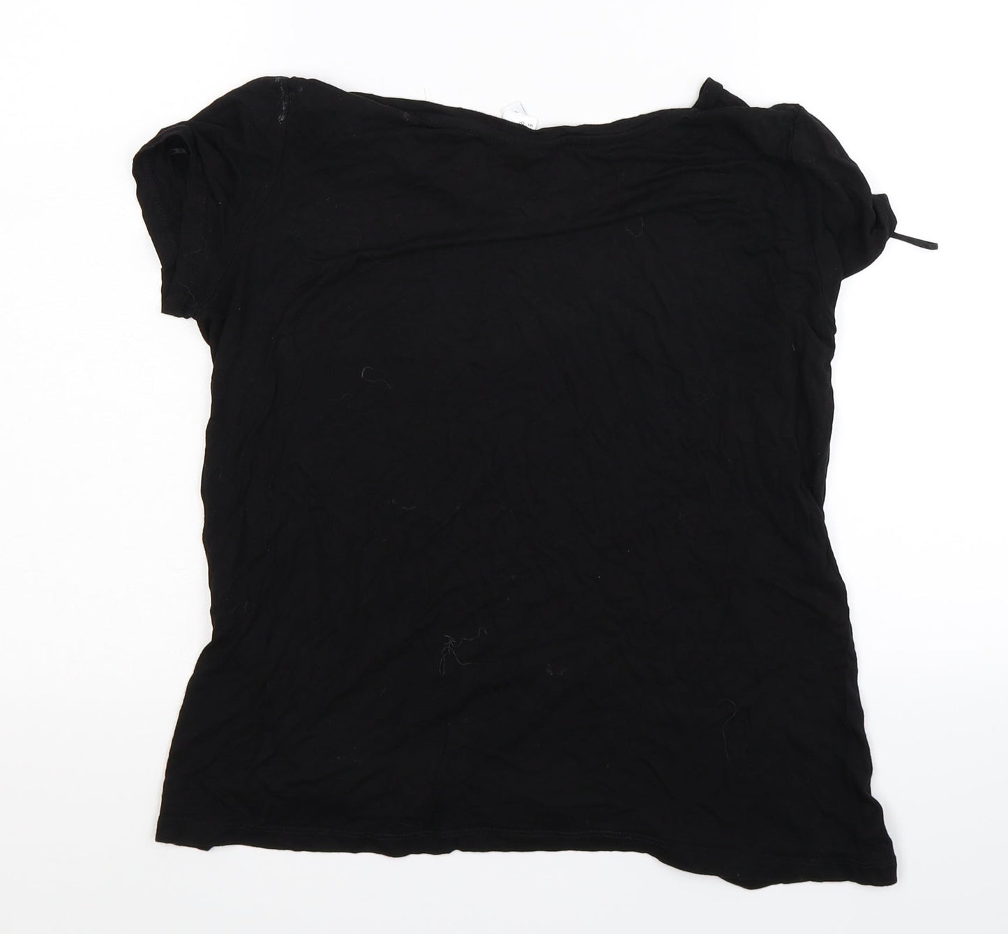 Womens UK Size S Divided Black Basic T-Shirt