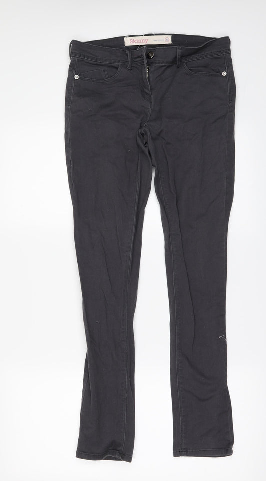 NEXT Womens Black  Denim Skinny Jeans Size 8 L30 in