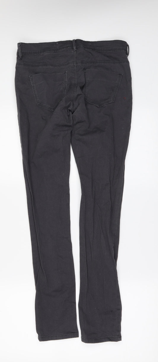 NEXT Womens Black  Denim Skinny Jeans Size 8 L30 in