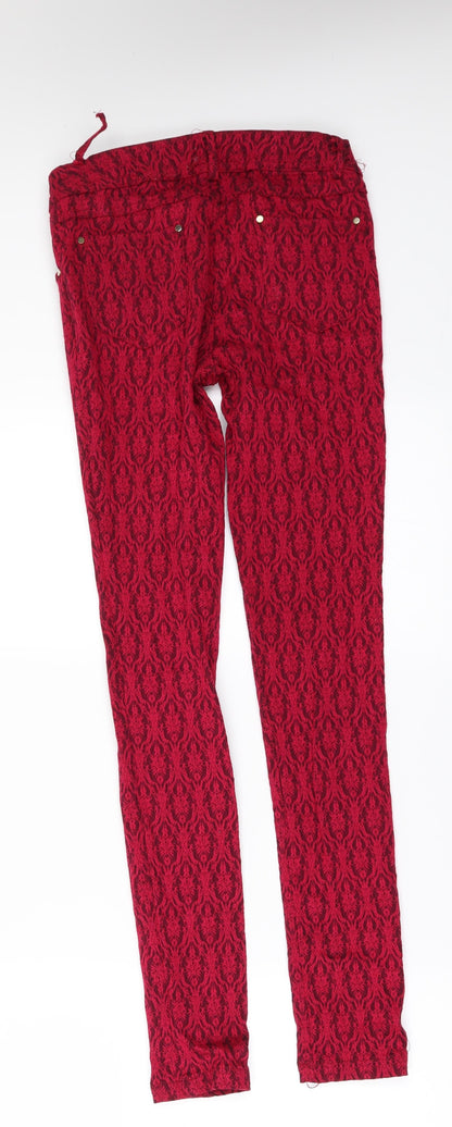 GONDOLA BUE Womens Red  Denim Skinny Jeans Size XS L27 in