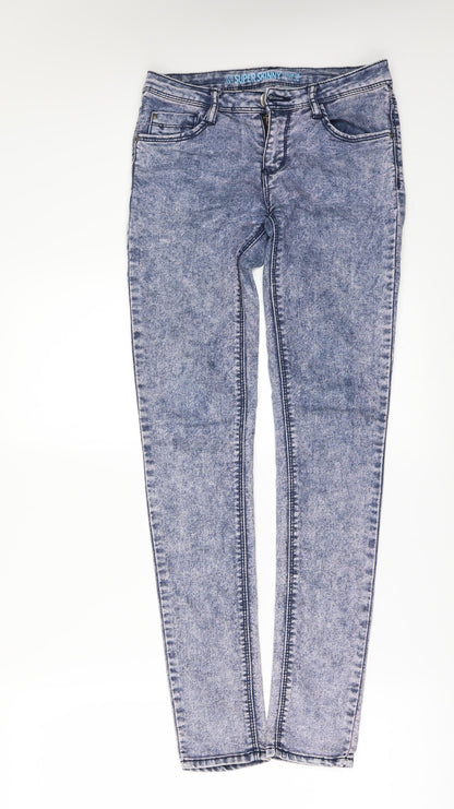 Denim & Co. Womens Blue  Denim Skinny Jeans Size 6 L30 in