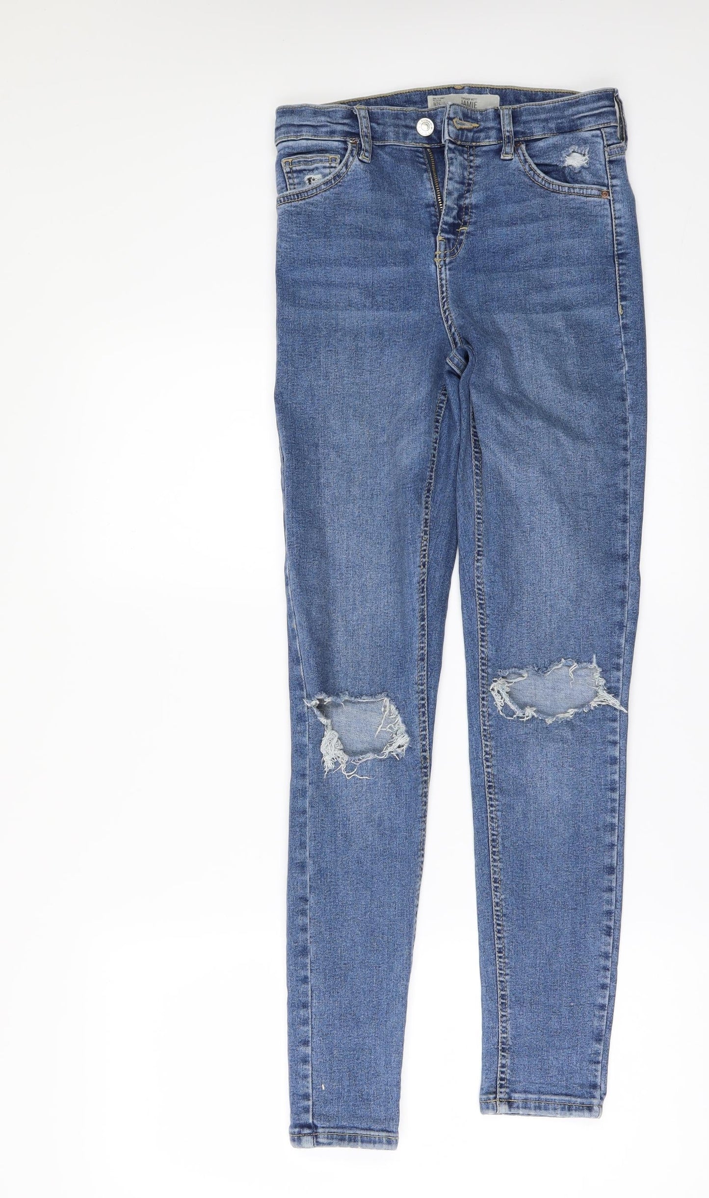 Topshop Womens Black  Denim Skinny Jeans Size 26 in L32 in