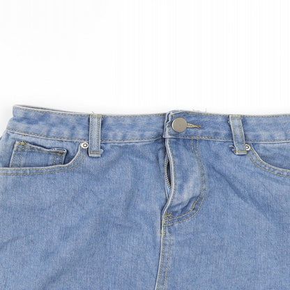 Boohoo Womens Blue  Denim Mini Skirt Size 8