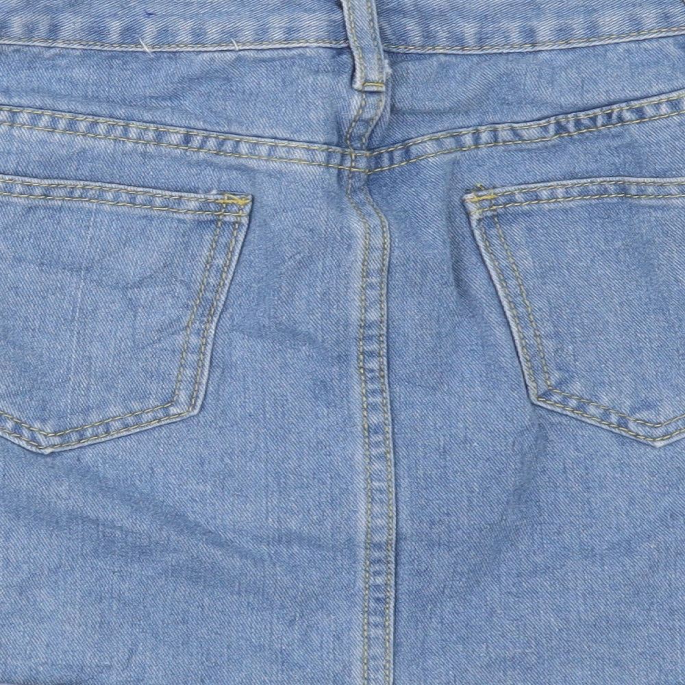 Boohoo Womens Blue  Denim Mini Skirt Size 8