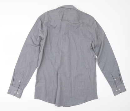 TU Mens Grey    Button-Up Size 15.5