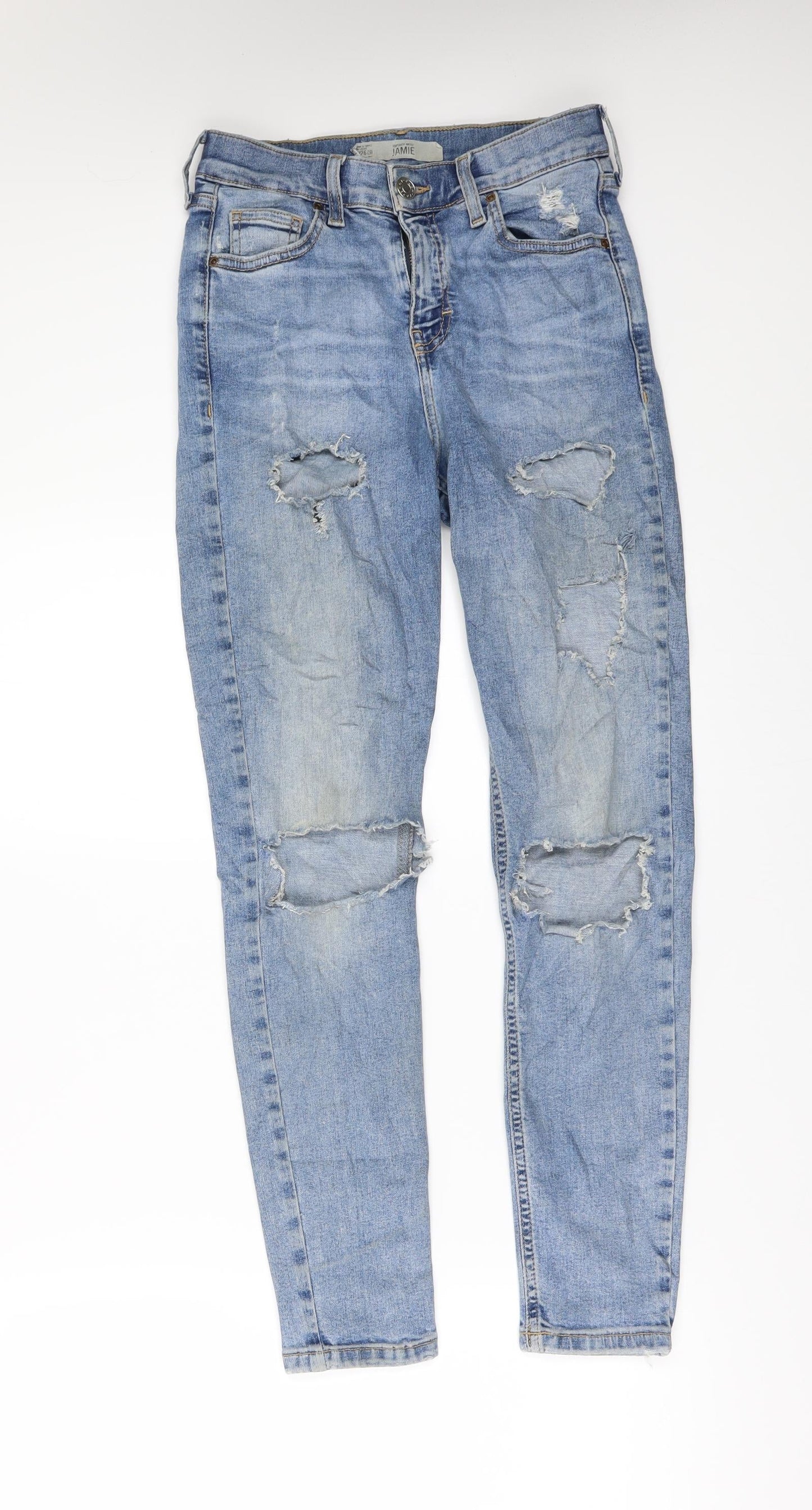 Topshop Womens Blue  Denim Skinny Jeans Size 26 in L30 in