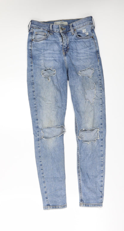 Topshop Womens Blue  Denim Skinny Jeans Size 26 in L30 in