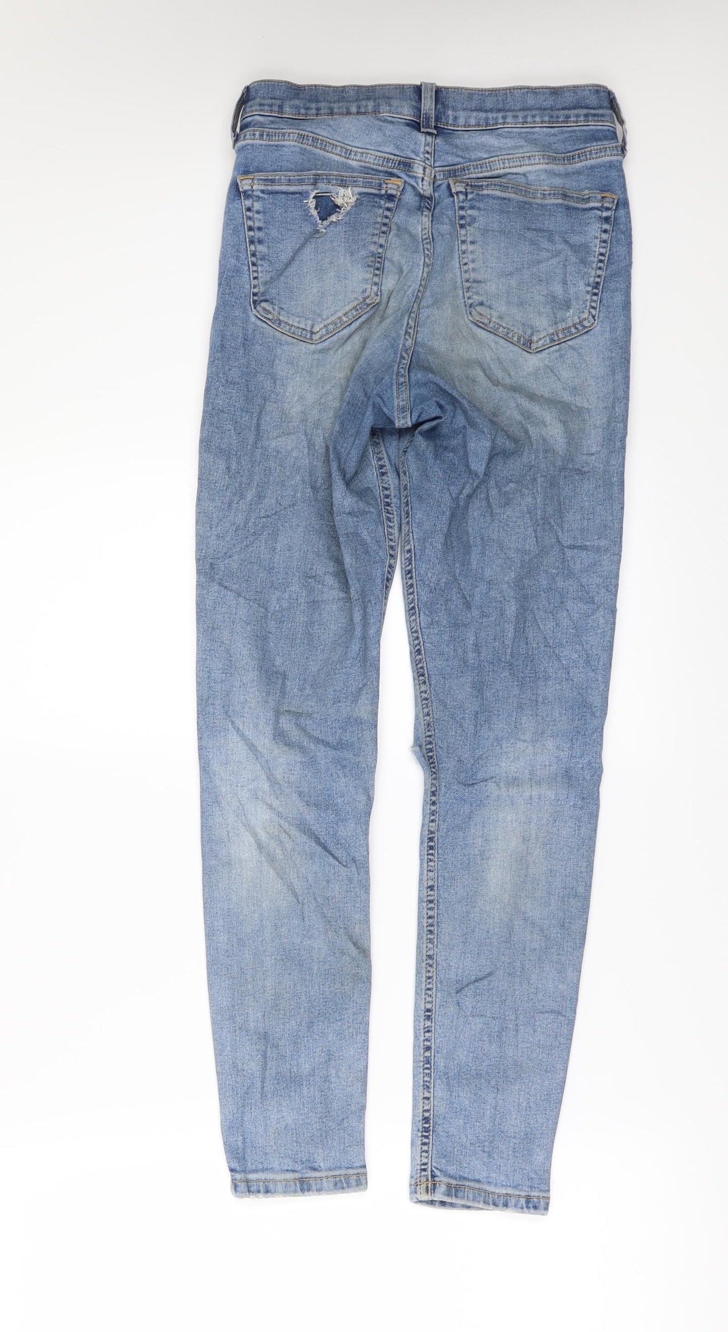 Topshop Womens Blue  Denim Skinny Jeans Size 26 in L30 in