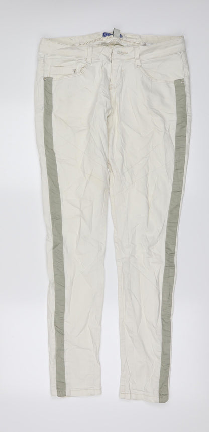 Bershka Womens Ivory   Skinny Jeans Size 10 L31 in