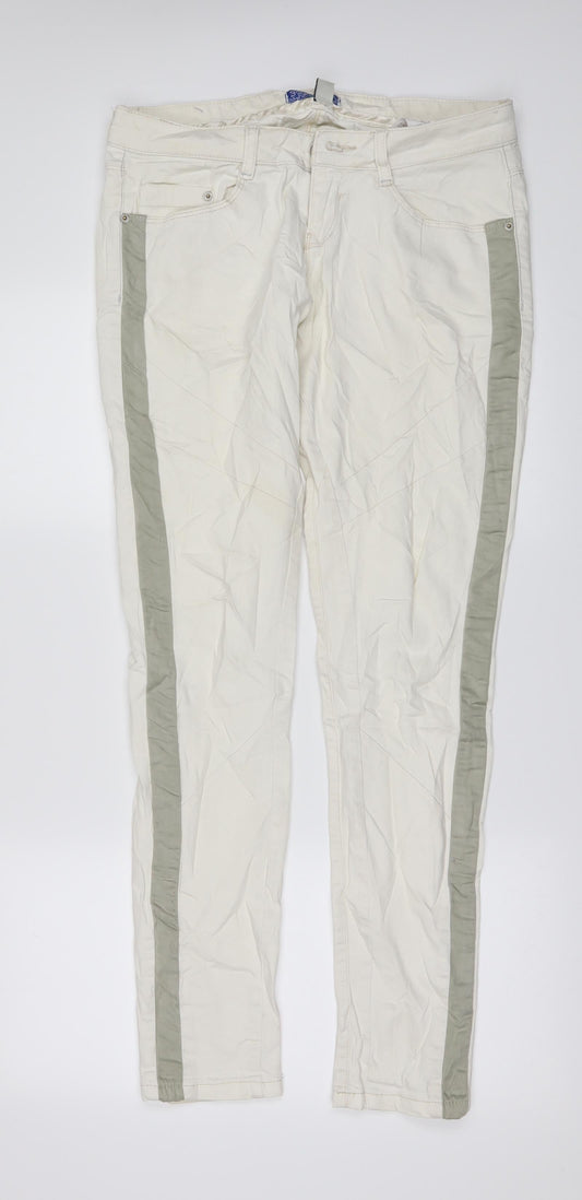 Bershka Womens Ivory   Skinny Jeans Size 10 L31 in