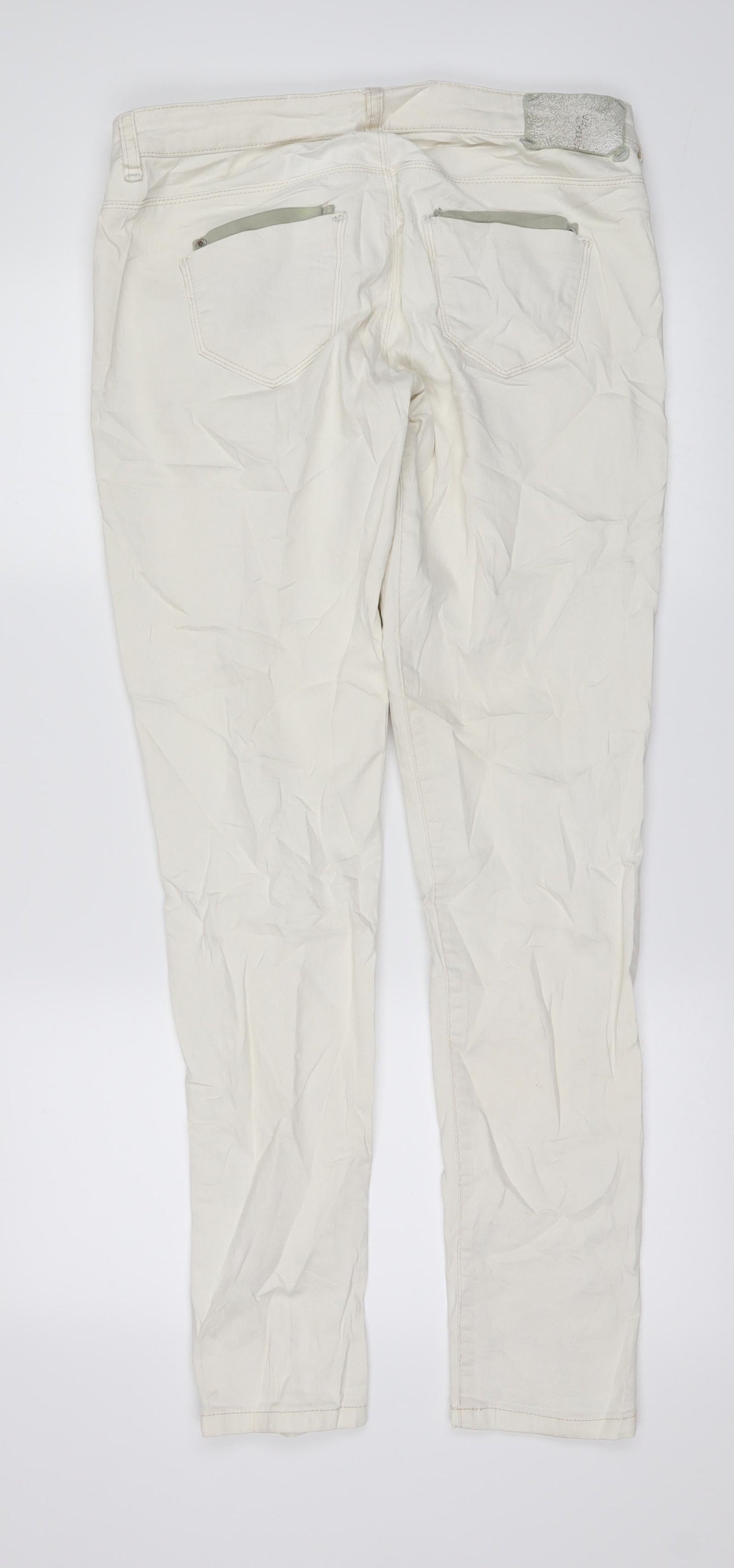 Bershka Womens Ivory   Skinny Jeans Size 10 L31 in