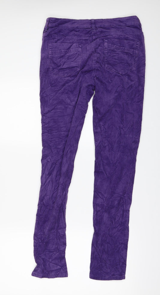 Matalan Womens Purple  Corduroy Skinny Jeans Size 28 in L20 in