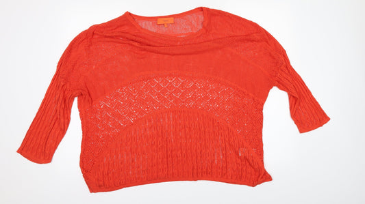 Womens UK Size 14 NEXT Orange Basic T-Shirt