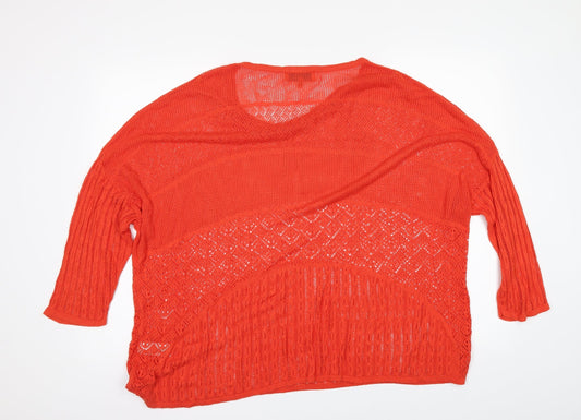 Womens UK Size 14 NEXT Orange Basic T-Shirt