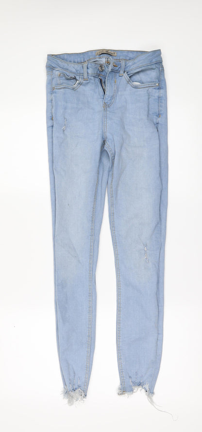 Denim & Co. Womens Blue  Denim Skinny Jeans Size 8 L28 in