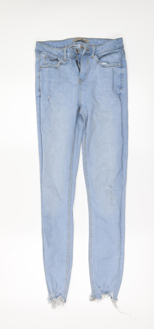 Denim & Co. Womens Blue  Denim Skinny Jeans Size 8 L28 in