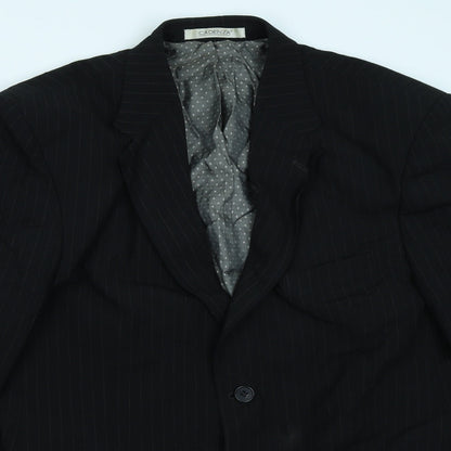 Cadenza Mens Black Striped  Jacket Blazer Size 42