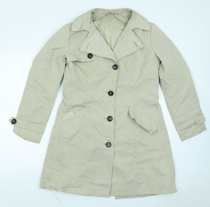 Womens UK Size 2 M&S Beige Overcoat