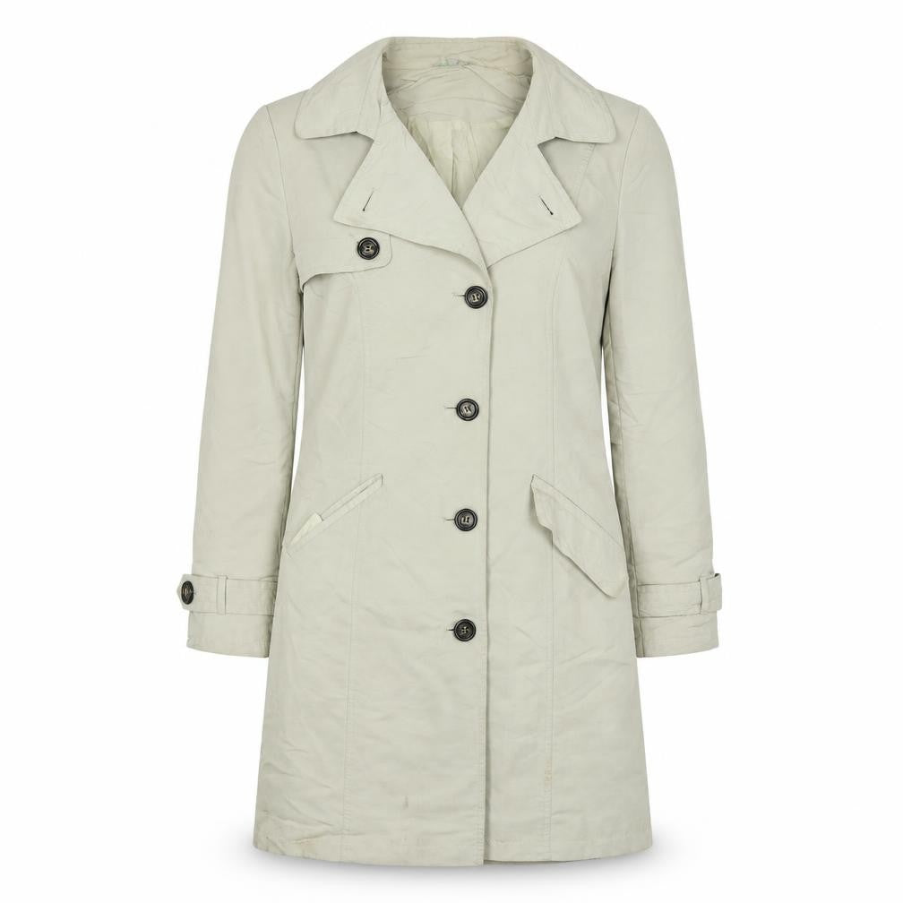 Womens UK Size 2 M&S Beige Overcoat