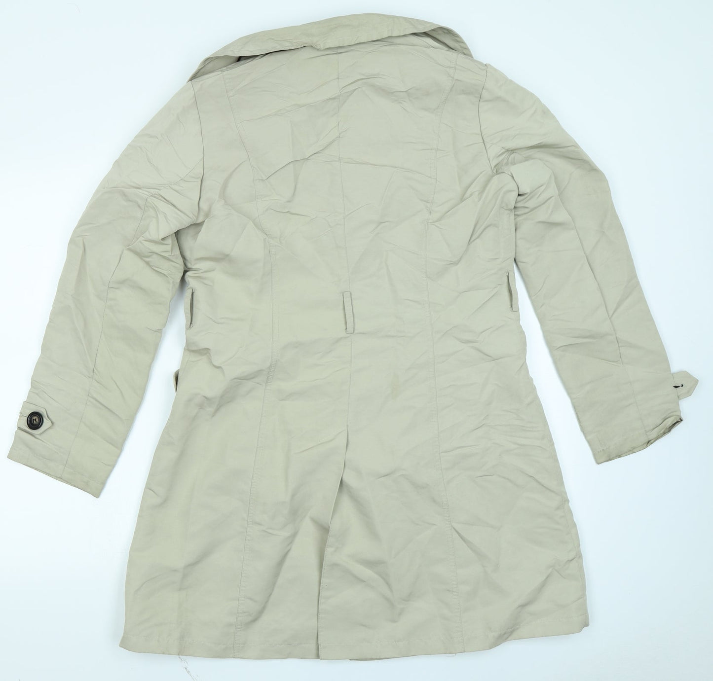 Womens UK Size 2 M&S Beige Overcoat