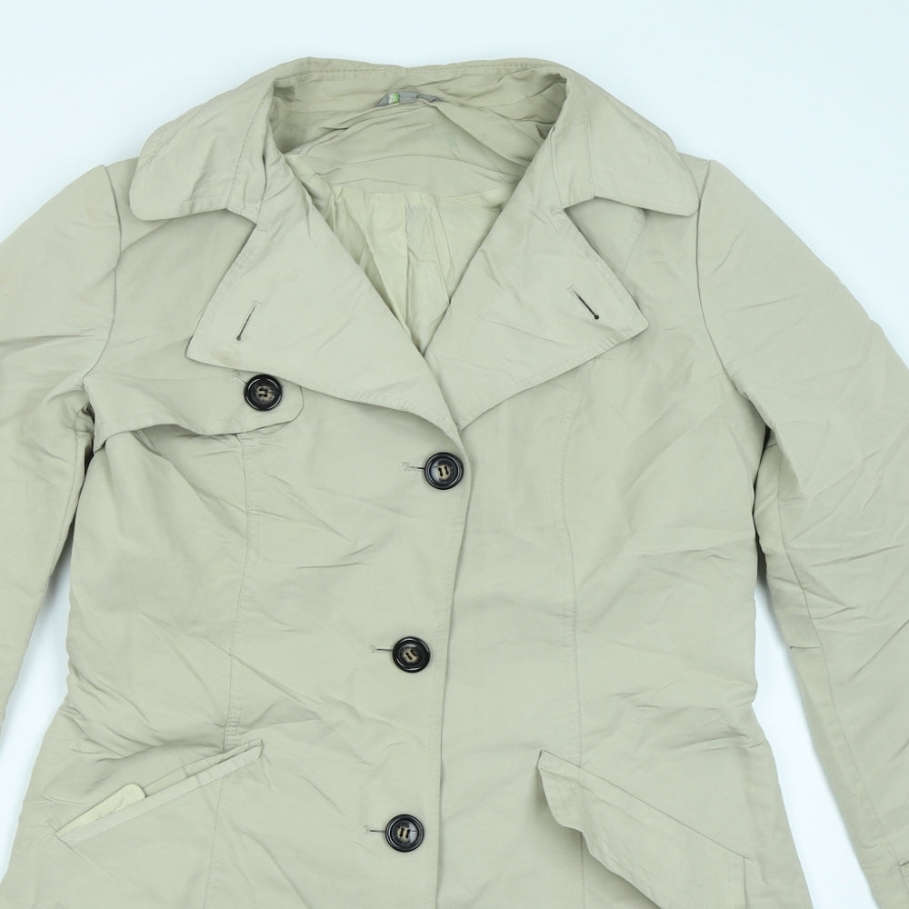 Womens UK Size 2 M&S Beige Overcoat