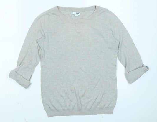 Old Navy Womens Grey Polka Dot Knit Pullover Jumper Size S