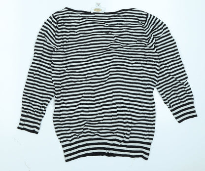 Womens UK Size M Talbots Black Basic T-Shirt