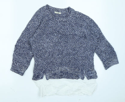 Tu Womens Blue  Knit Pullover Jumper Size 8